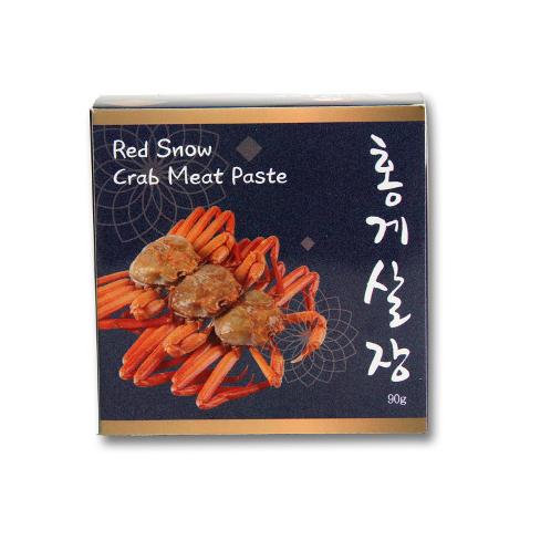 Canned red snowcrab meat paste